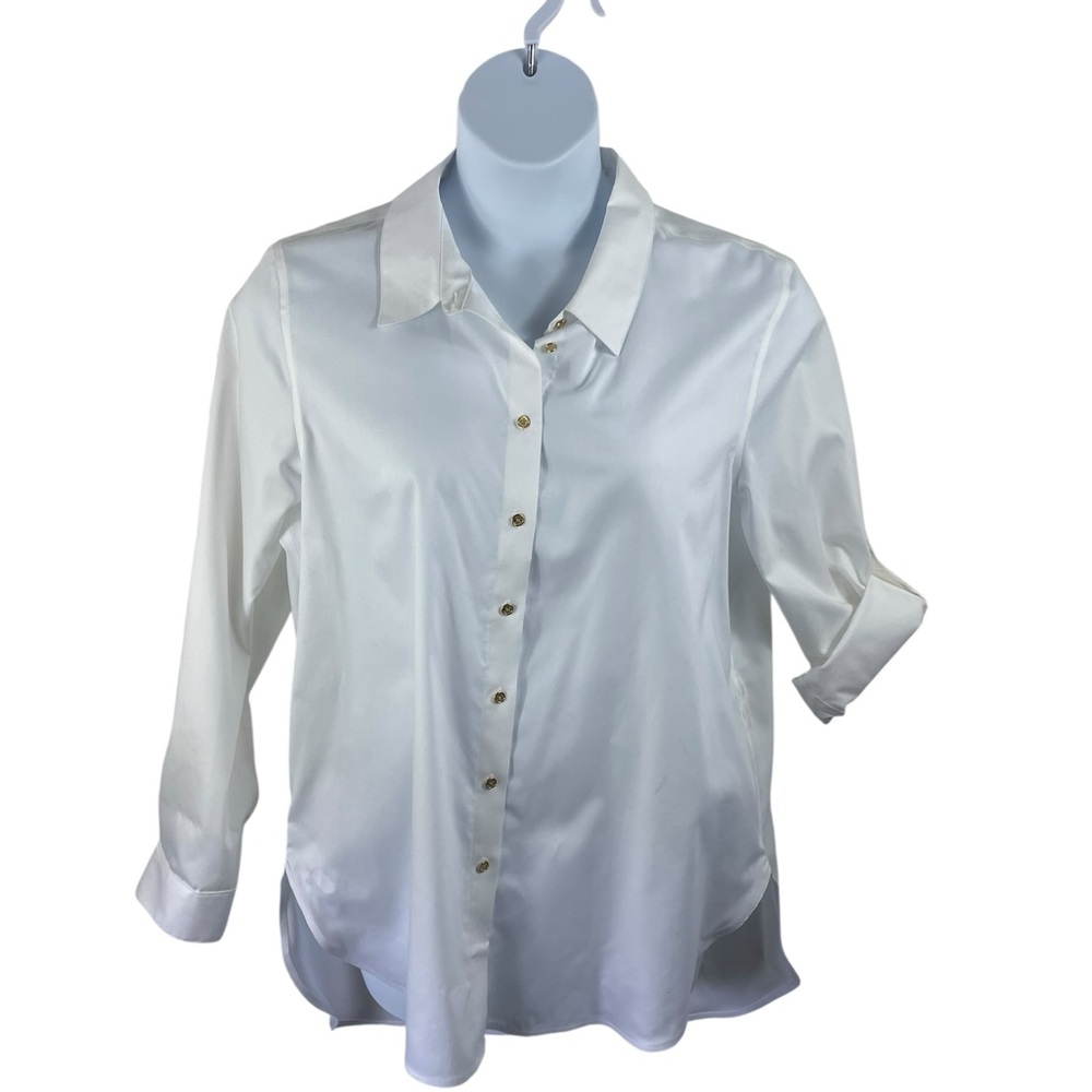 Calvin Klein White Oversized Classic White Button-Down Shirt, Size‎ XL - NWT